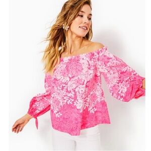 Lilly Pulitzer off the shoulder blouse